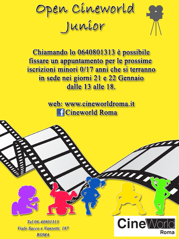 OPEN CINEWORLD JUNIOR / GENNAIO